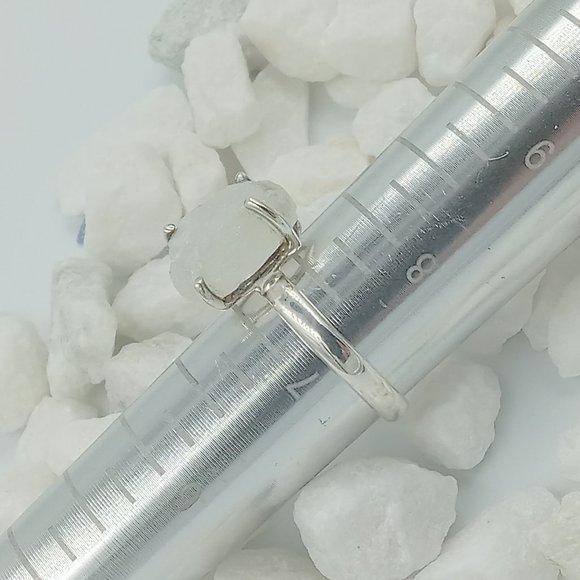 Sterling Silver Raw Rock Crystal Quartz - Picture 13 of 14